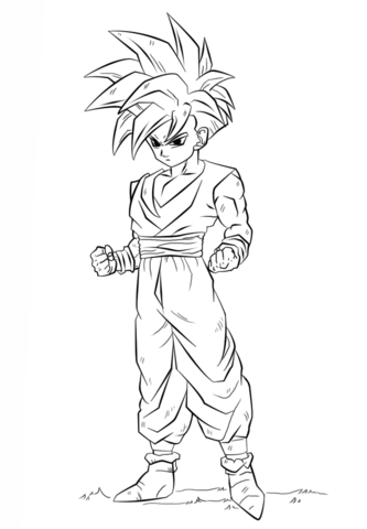 Dragon Ball Z Gohan Coloring Page